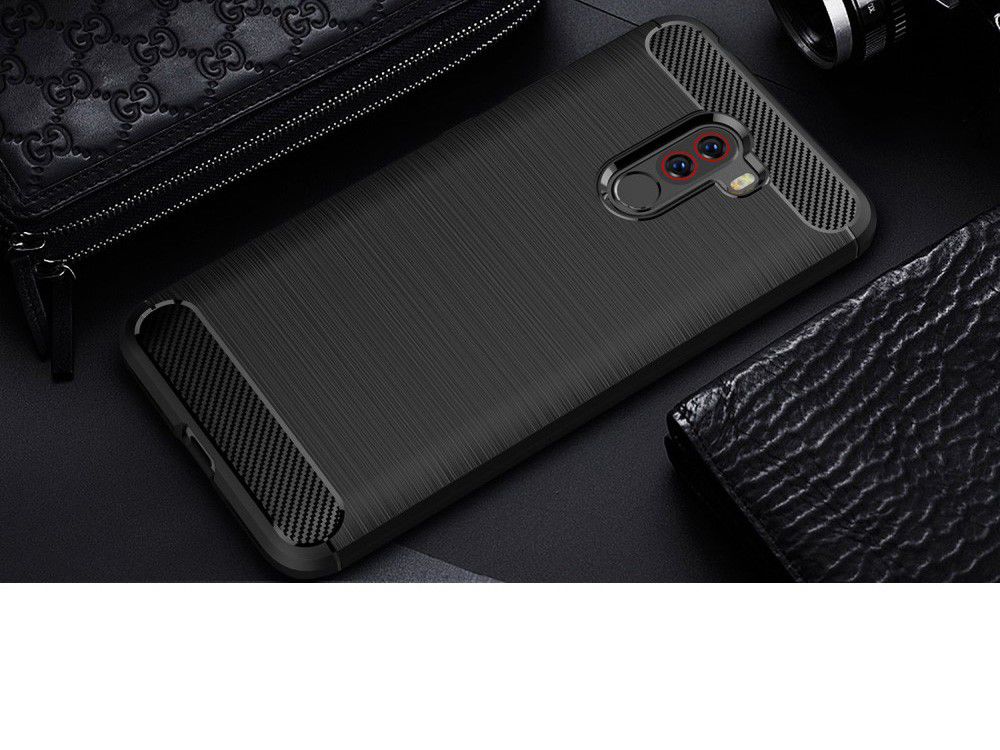 Xiaomi Pocophone F1 Brushed TPU Hoesje Zwart afbeelding 11