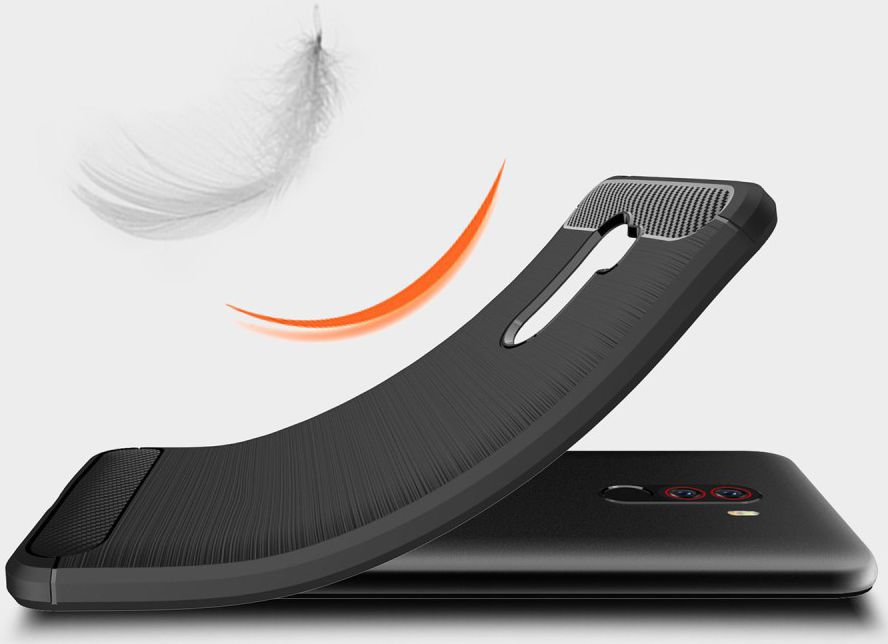 Xiaomi Pocophone F1 Brushed TPU Hoesje Zwart afbeelding 5