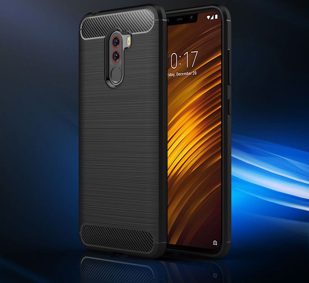Xiaomi Pocophone F1 Brushed TPU Hoesje Zwart afbeelding 6