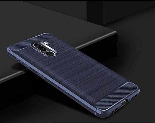 Xiaomi Pocophone F1 Brushed TPU Hoesje Blauw afbeelding 2
