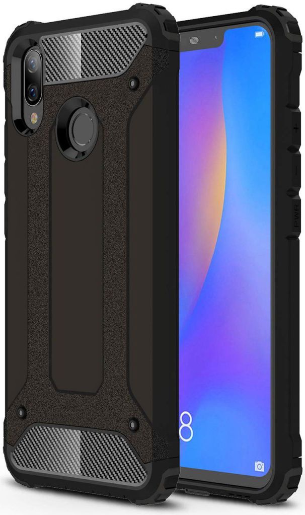Huawei P Smart Plus Hybride Hoesje Zwart afbeelding 1