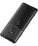 Sony Xperia XZ3 Siliconen Carbon Hoesje Zwart