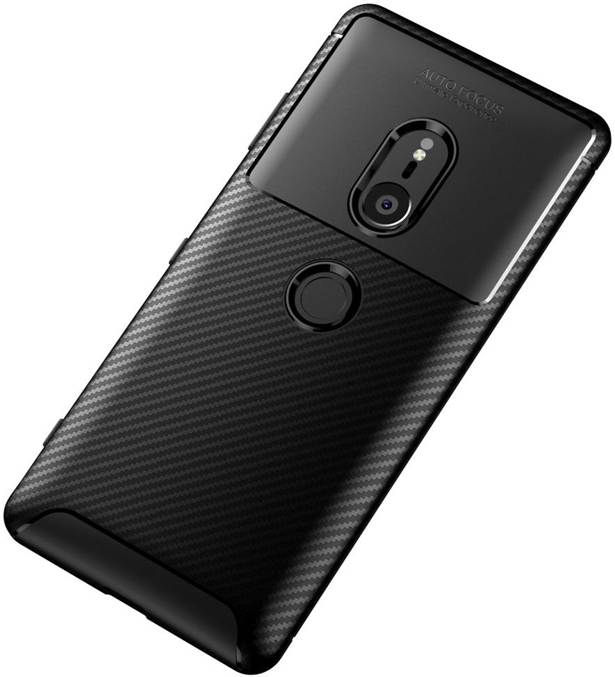 Sony Xperia XZ3 Siliconen Carbon Hoesje Zwart afbeelding 13