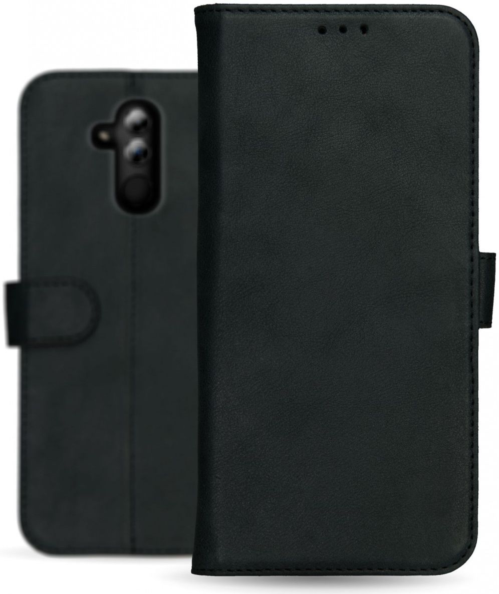 Rosso Deluxe Huawei Mate 20 Lite Hoesje Echt Leer Book Case Zwart afbeelding 13