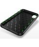 Apple iPhone XS Max Siliconen Carbon Hoesje Zwart