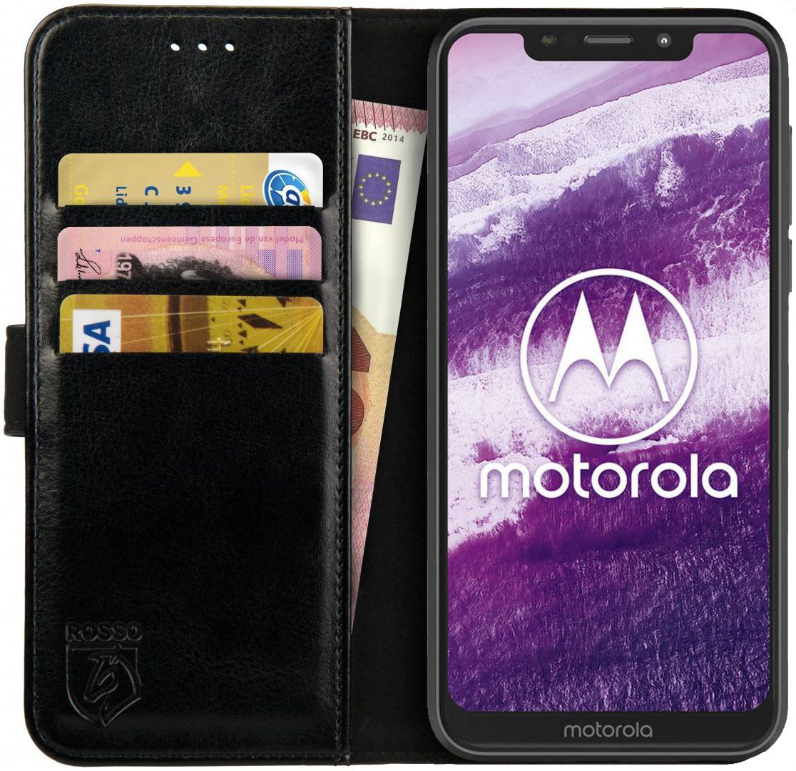 Rosso Element Motorola One Hoesje Book Cover Zwart afbeelding 1