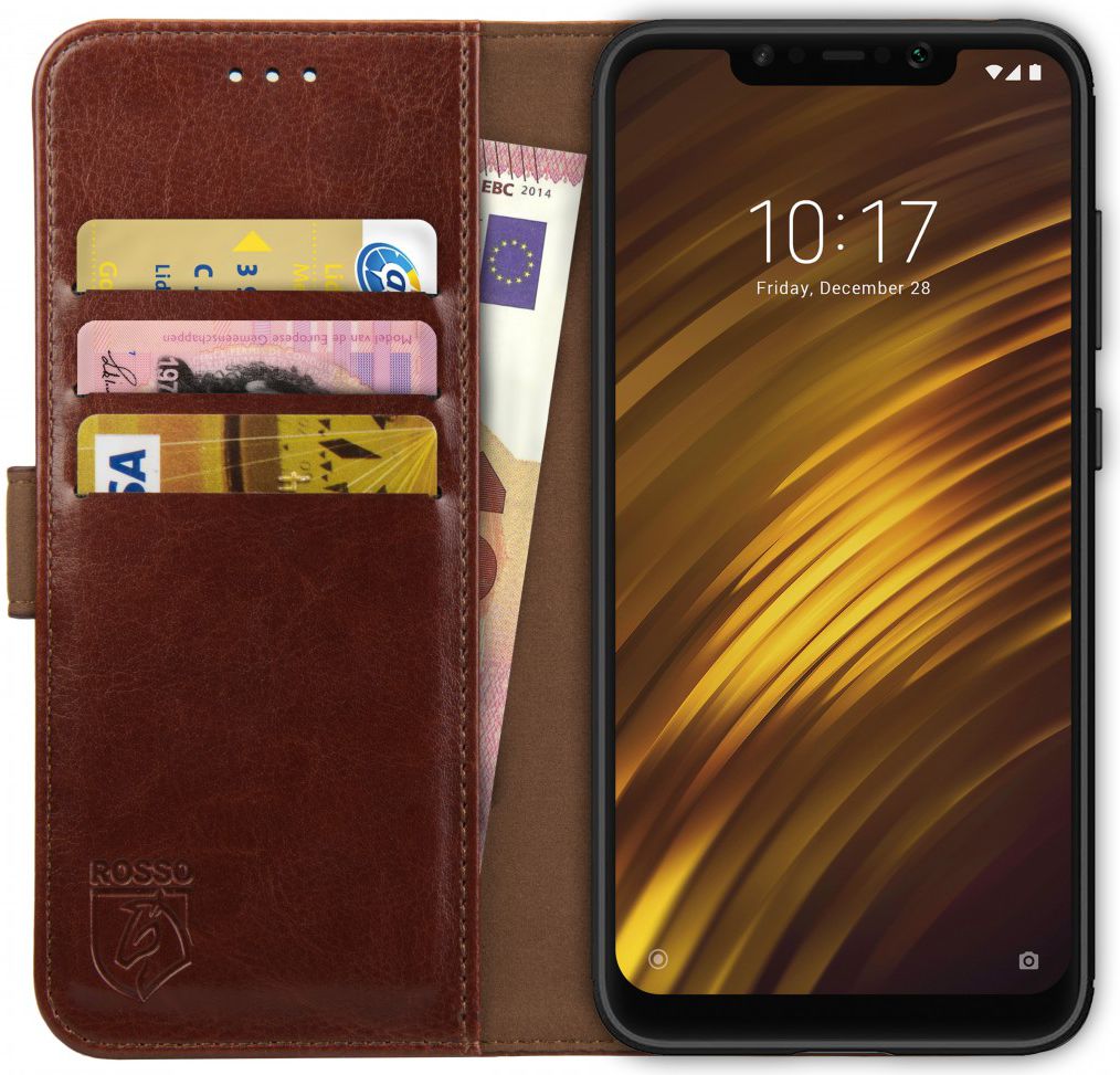 Rosso Element Xiaomi Pocophone F1 Hoesje Book Cover Bruin afbeelding 1