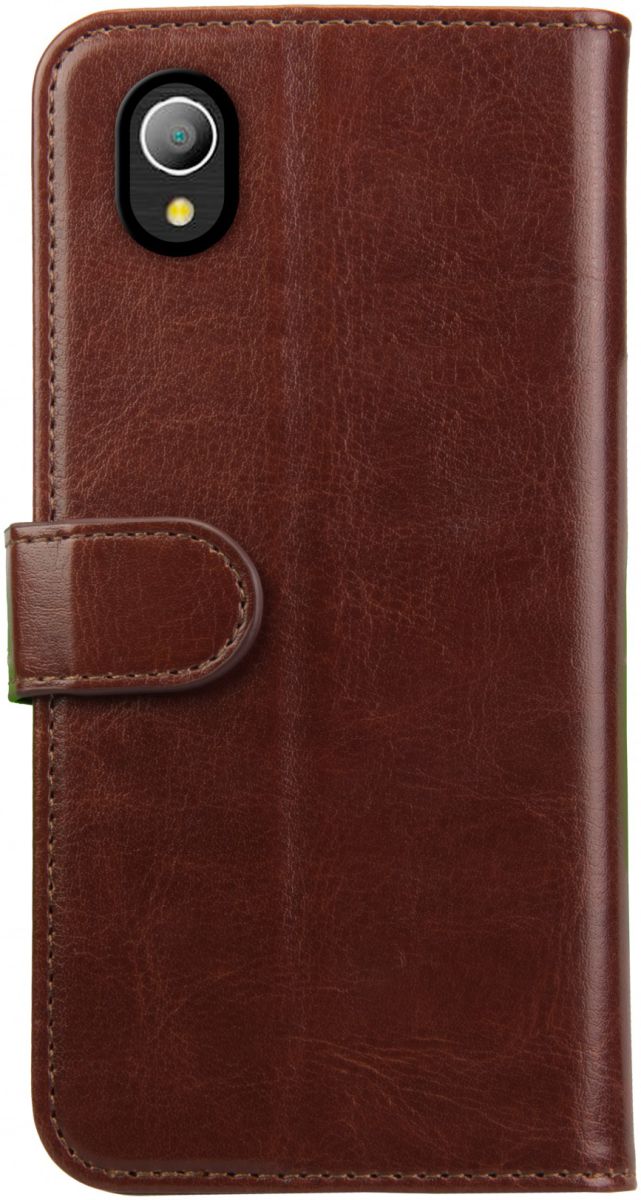 Rosso Element Alcatel 1 Hoesje Book Cover Bruin afbeelding 4