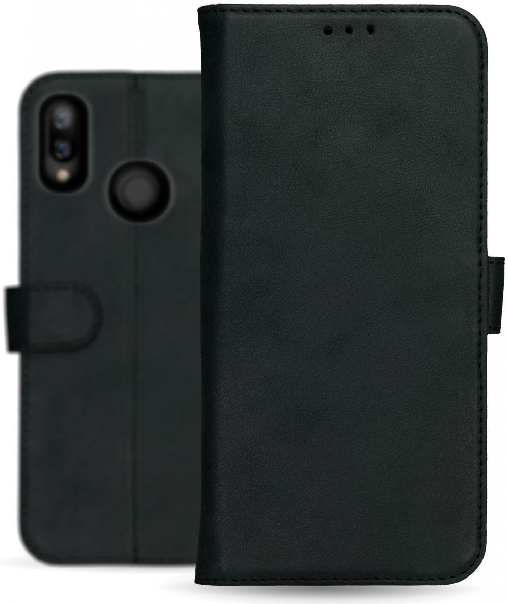Rosso Deluxe Huawei P Smart Plus Hoesje Echt Leer Book Case Zwart afbeelding 14