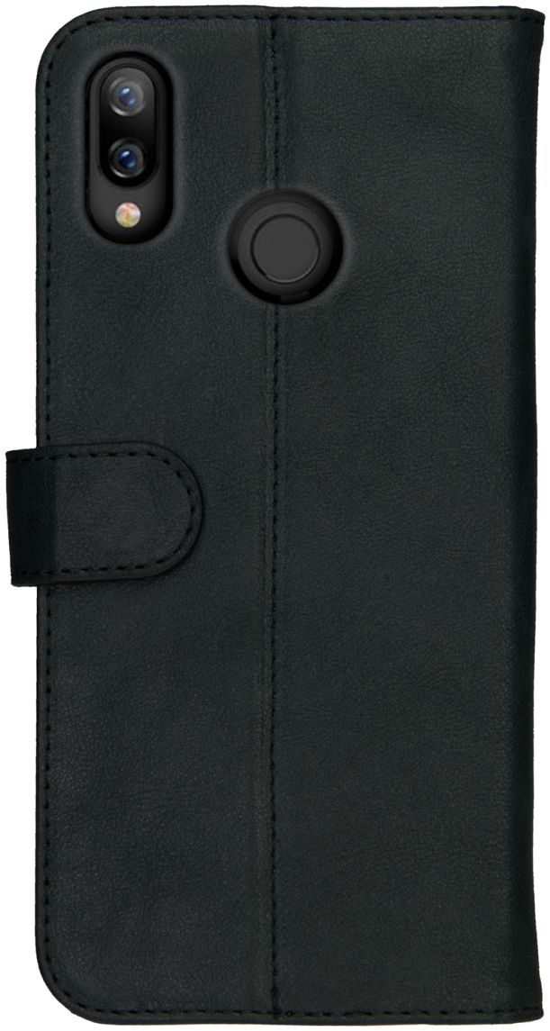 Rosso Deluxe Huawei P Smart Plus Hoesje Echt Leer Book Case Zwart afbeelding 13