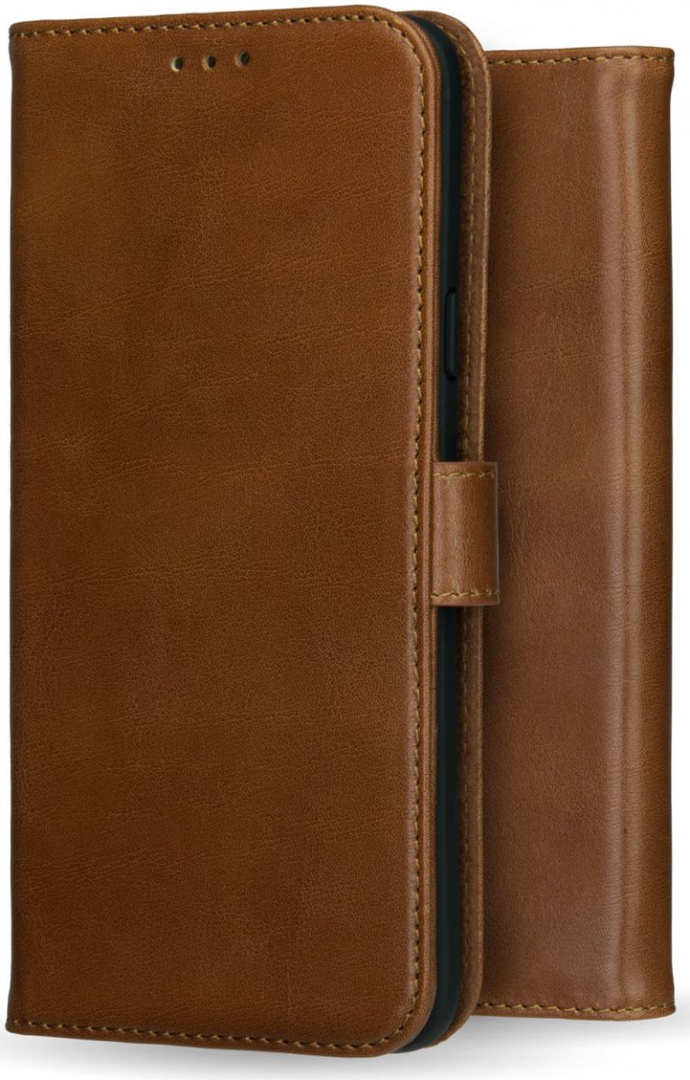 Rosso Deluxe Huawei P Smart Plus Hoesje Echt Leer Book Case Bruin afbeelding 10
