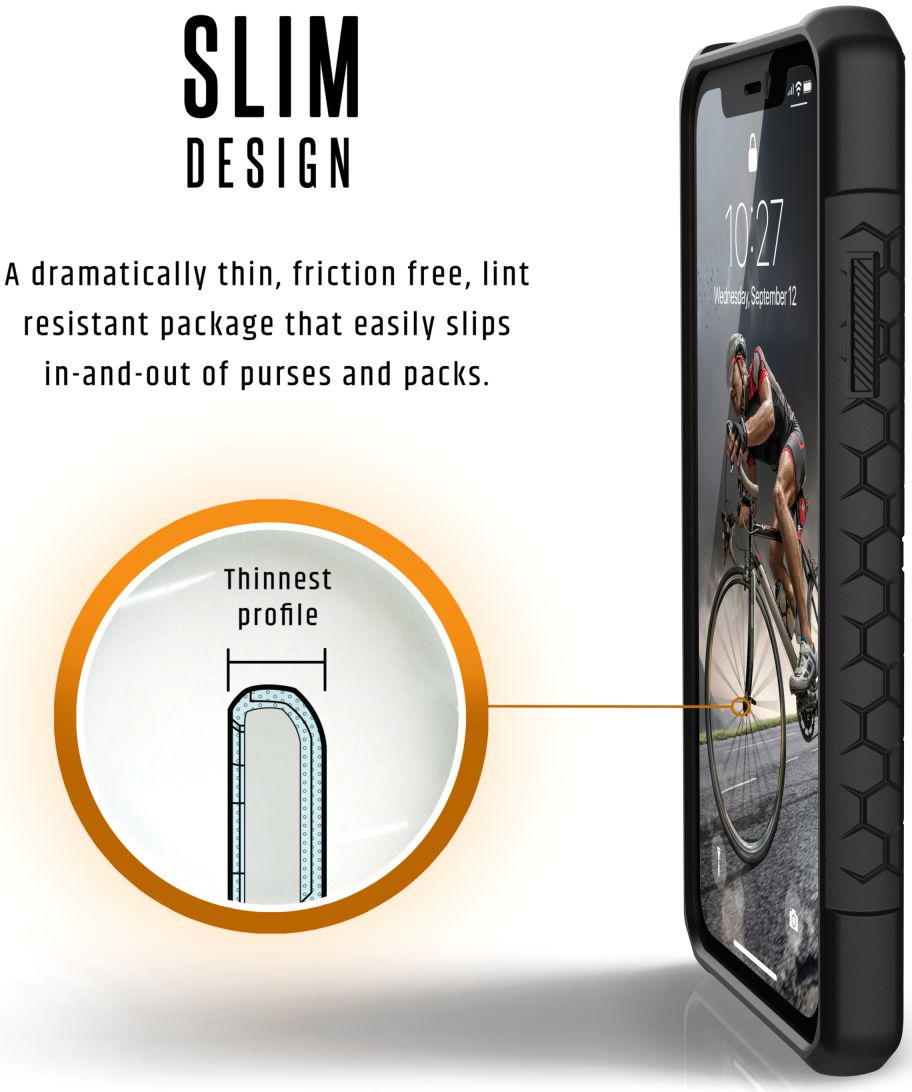 Urban Armor Gear Monarch Hoesje Apple iPhone XR Zwart Carbon Fiber afbeelding 7