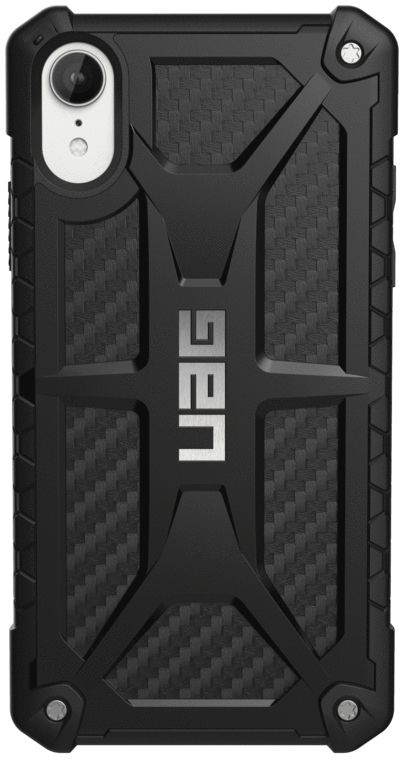 Urban Armor Gear Monarch Hoesje Apple iPhone XR Zwart Carbon Fiber afbeelding 2