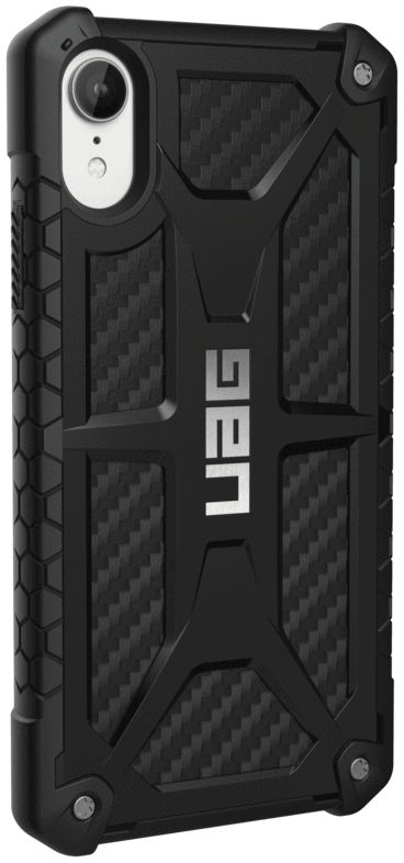 Urban Armor Gear Monarch Hoesje Apple iPhone XR Zwart Carbon Fiber afbeelding 9