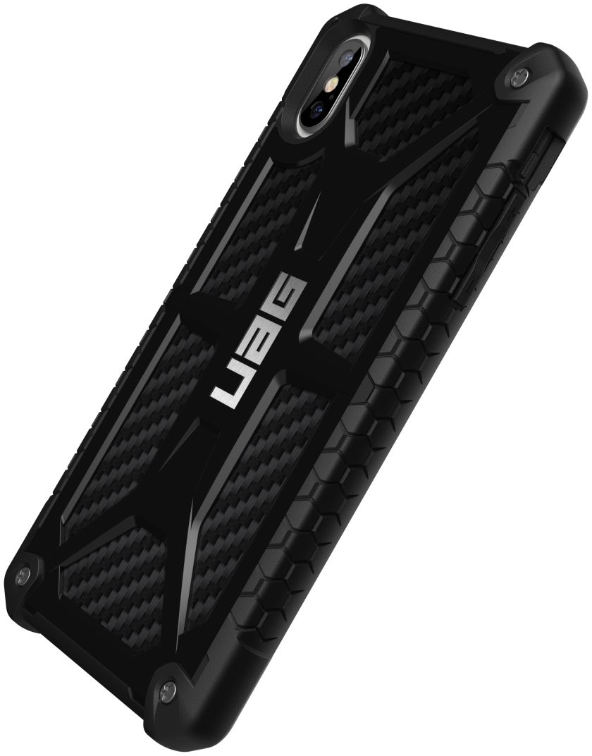 Urban Armor Gear Monarch Hoesje Apple iPhone XS Max Zwart Carbon Fiber afbeelding 8
