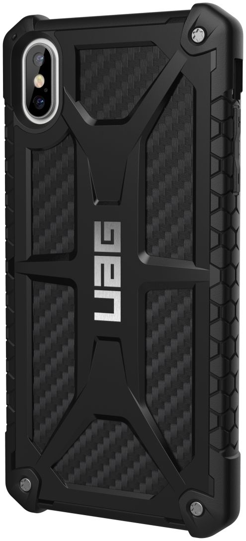 Urban Armor Gear Monarch Hoesje Apple iPhone XS Max Zwart Carbon Fiber afbeelding 11
