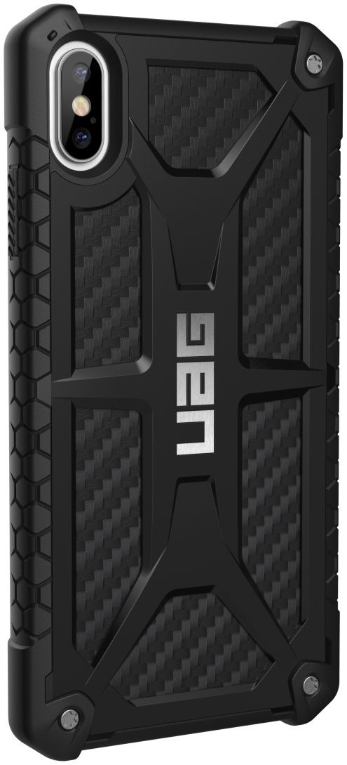 Urban Armor Gear Monarch Hoesje Apple iPhone XS Max Zwart Carbon Fiber afbeelding 13