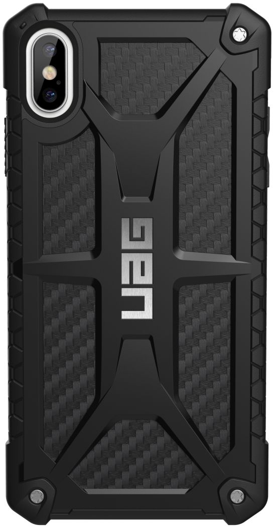 Urban Armor Gear Monarch Hoesje Apple iPhone XS Max Zwart Carbon Fiber afbeelding 2