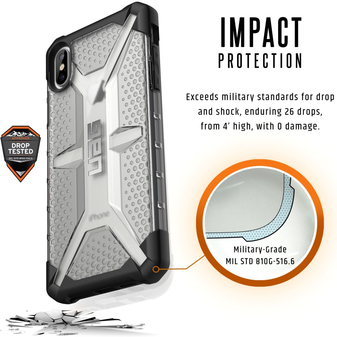 Urban Armor Gear Plasma Hoesje Apple iPhone XS Max Ice afbeelding 7