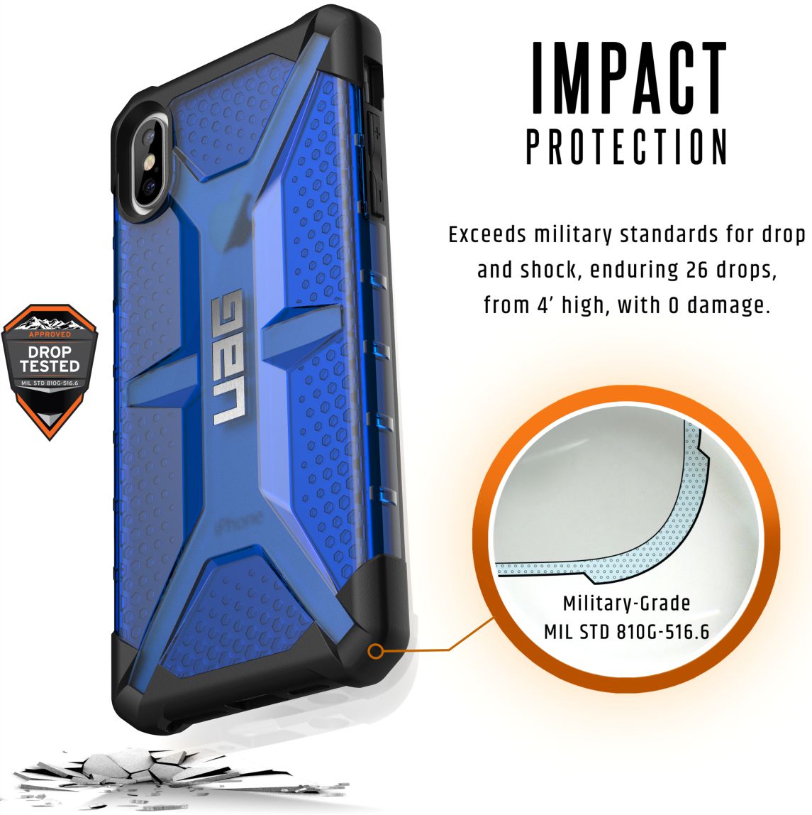 Urban Armor Gear Plasma Hoesje Apple iPhone XS Max Cobalt afbeelding 7