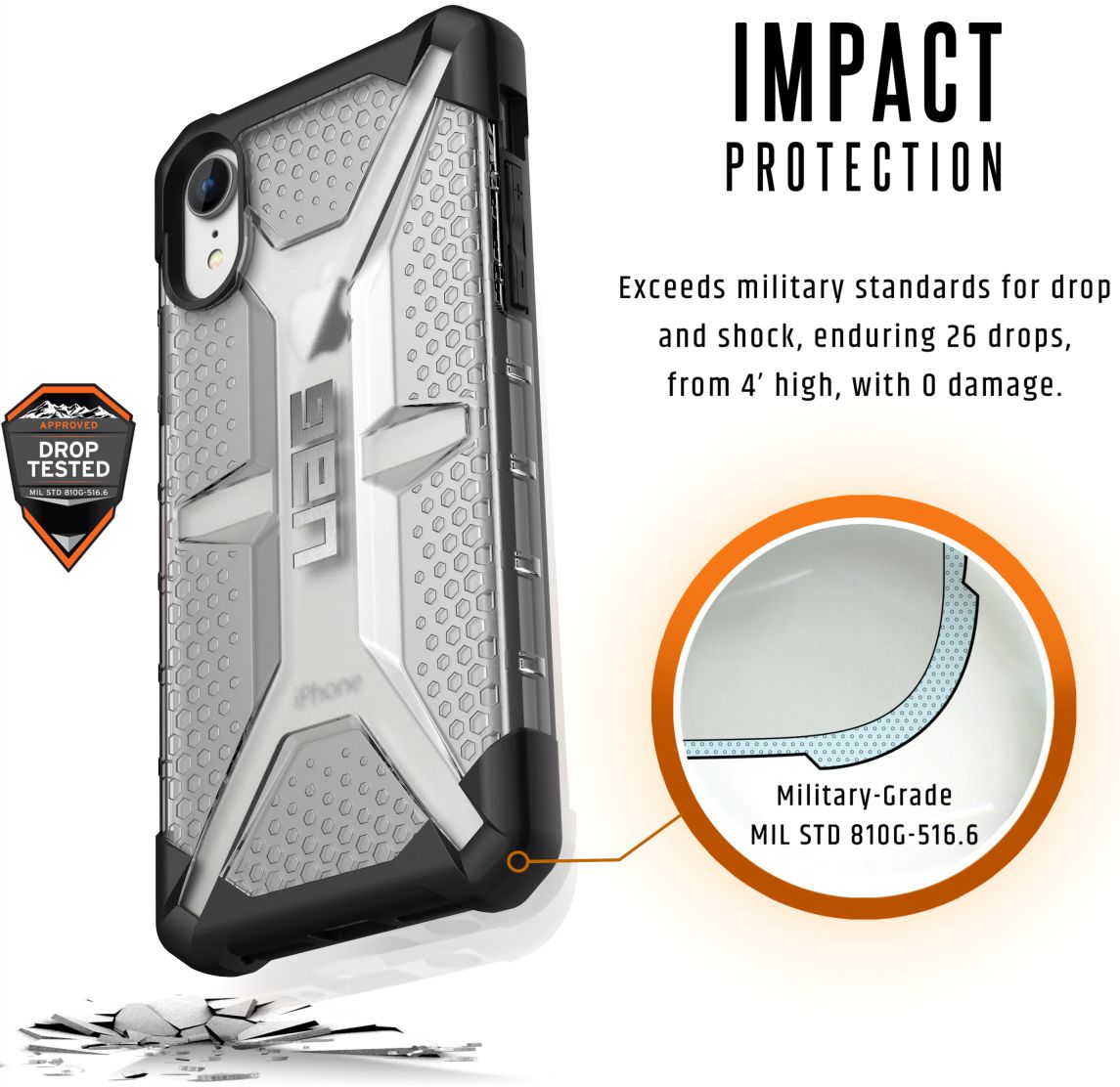 Urban Armor Gear Plasma Hoesje Apple iPhone XR Ice afbeelding 4