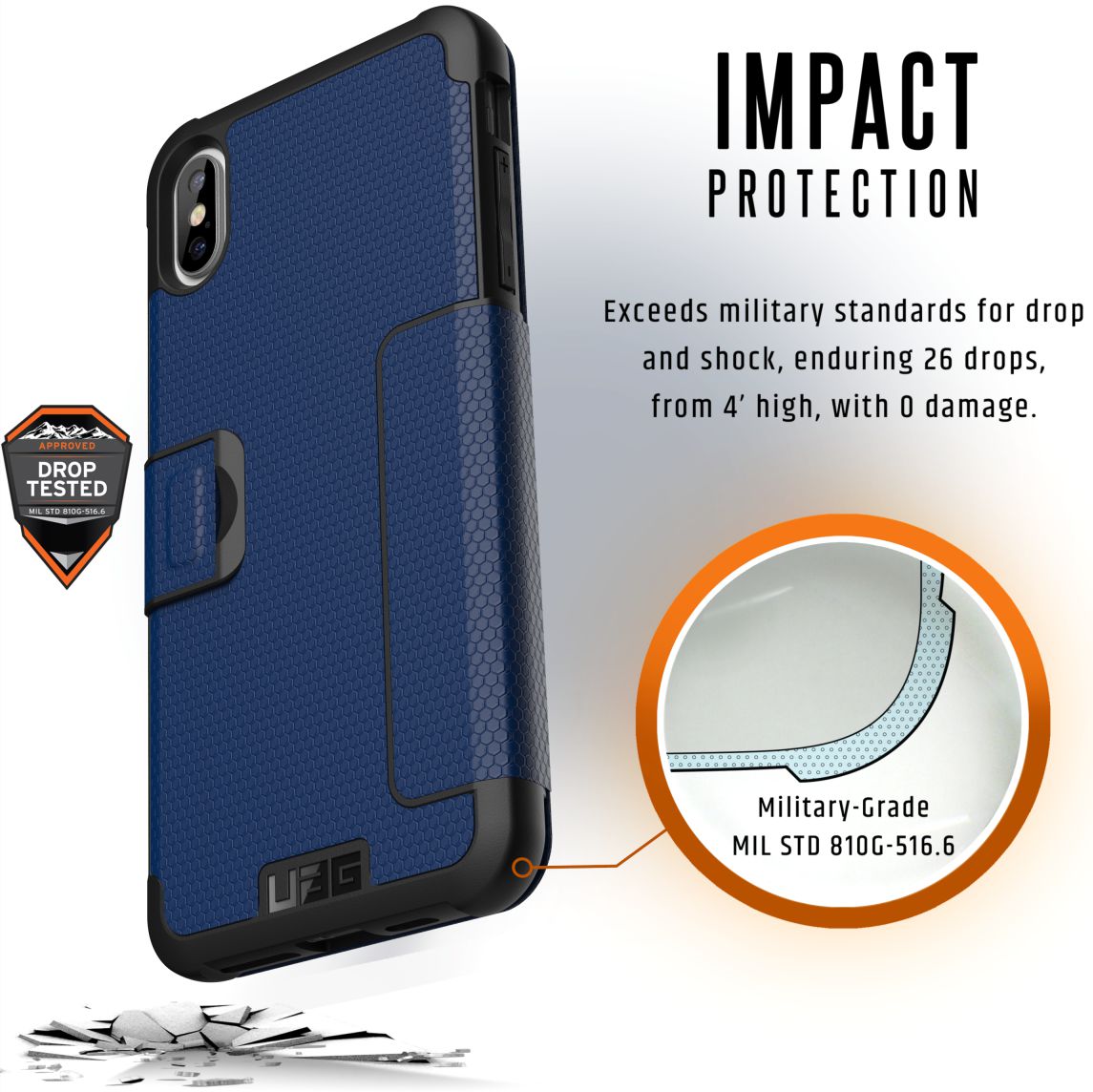 Urban Armor Gear UAG Metropolis Hoesje Apple iPhone XS Max Cobalt afbeelding 7