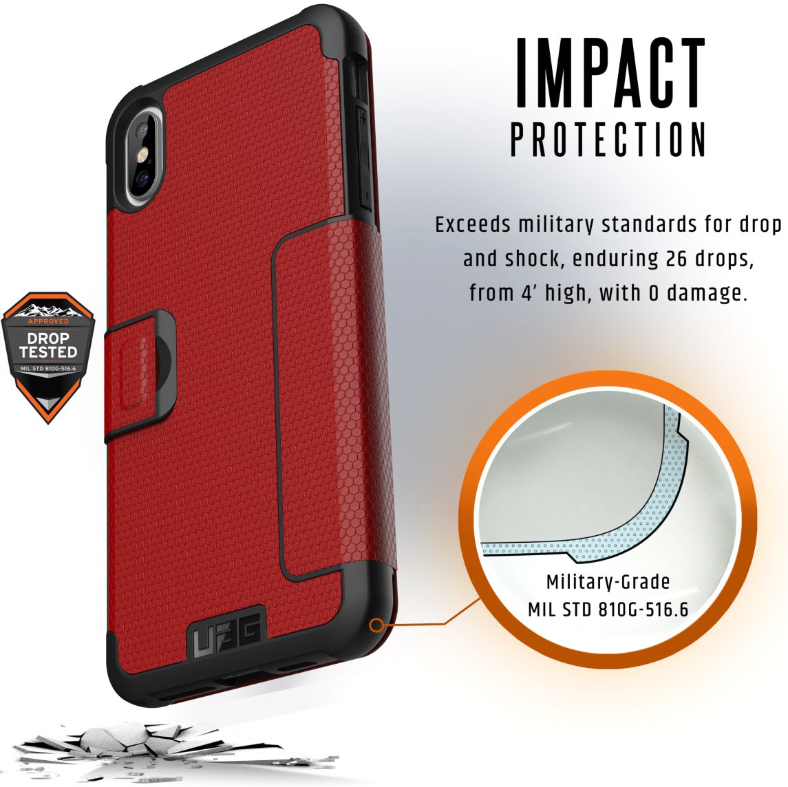 Urban Armor Gear UAG Metropolis Hoesje Apple iPhone XS Max Magma afbeelding 8
