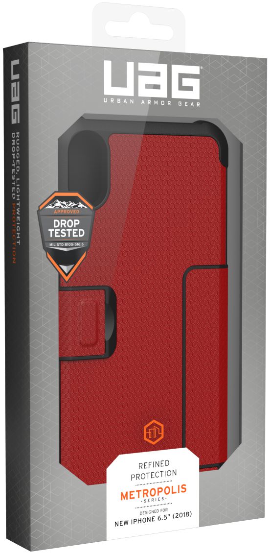 Urban Armor Gear UAG Metropolis Hoesje Apple iPhone XS Max Magma afbeelding 20
