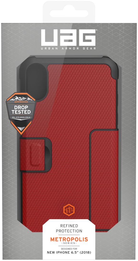 Urban Armor Gear UAG Metropolis Hoesje Apple iPhone XS Max Magma afbeelding 21