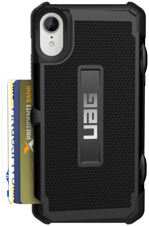 Urban Armor Gear Trooper Card Back Cover Apple iPhone XR Hoesje Zwart afbeelding 2