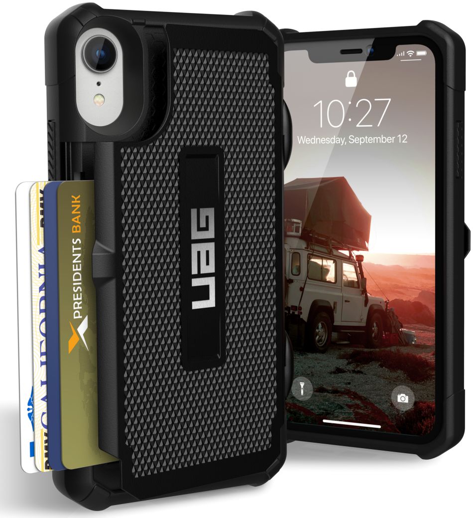 Urban Armor Gear Trooper Card Back Cover Apple iPhone XR Hoesje Zwart afbeelding 1