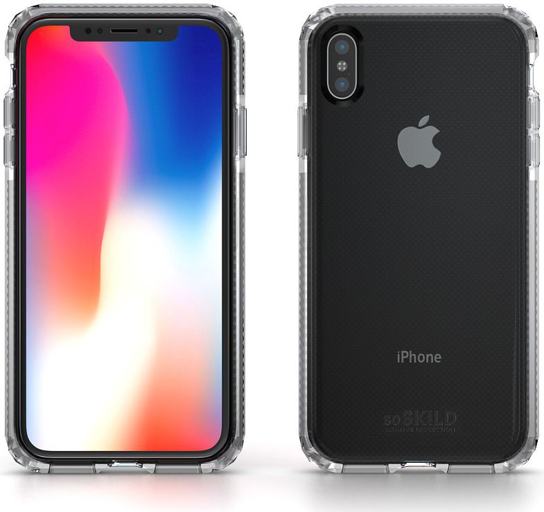 SoSkild iPhone XS Max Hoesje Defend Heavy Impact Backcover Transparant afbeelding 4