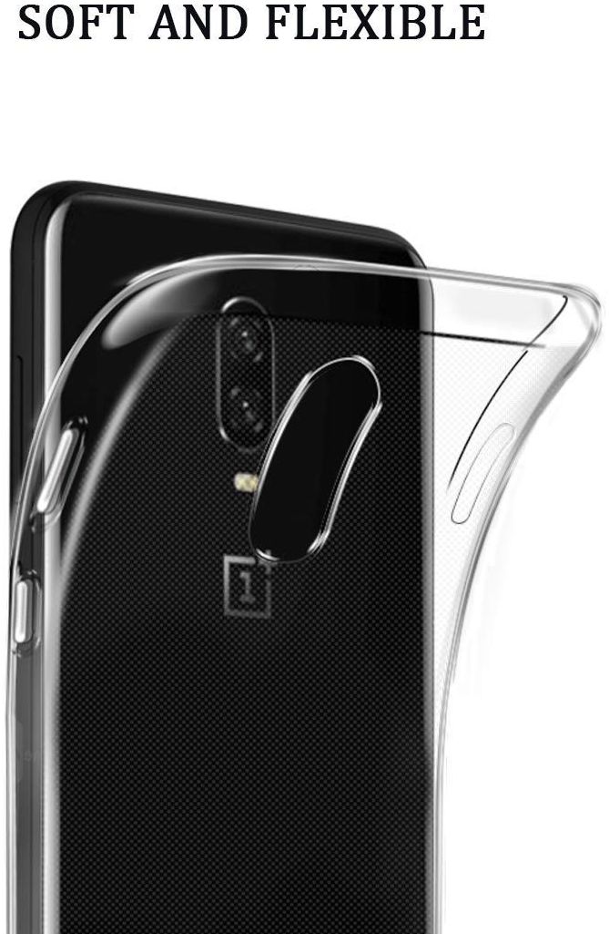 OnePlus 6T Hoesje Dun TPU Transparant afbeelding 2
