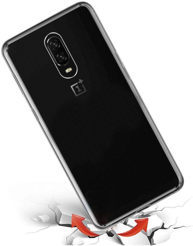 OnePlus 6T Hoesje Dun TPU Transparant afbeelding 5