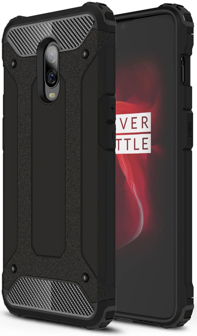 OnePlus 6T Hybride Hoesje Zwart afbeelding 1