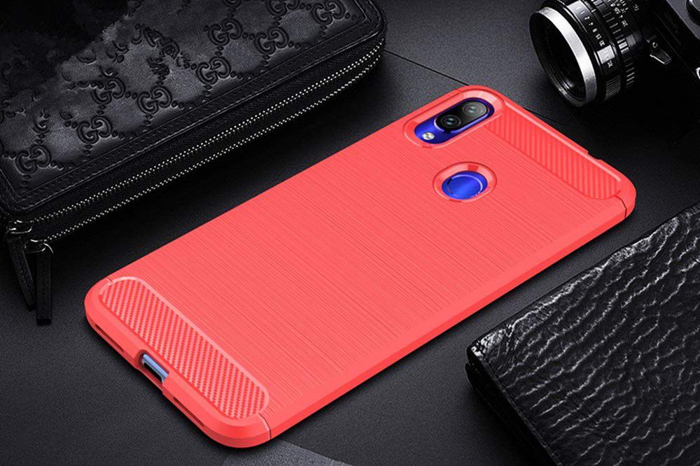 Xiaomi Pocophone F1 Brushed TPU Hoesje Rood afbeelding 2