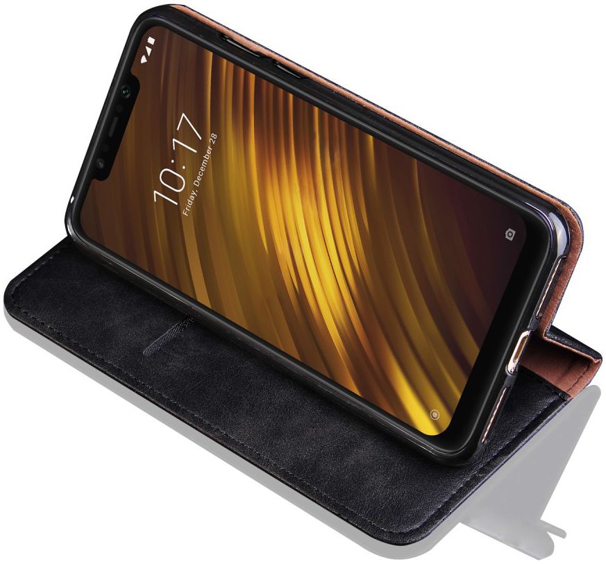 Xiaomi PocoPhone F1 Hoesje met Kaarthouder Zwart afbeelding 4