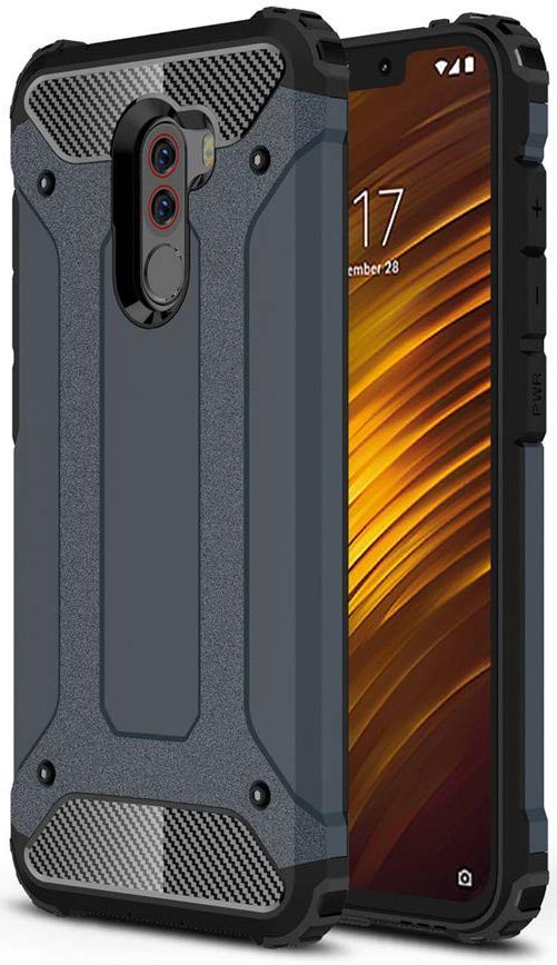 Xiaomi PocoPhone F1 Hybride Hoesje Donker Blauw afbeelding 1