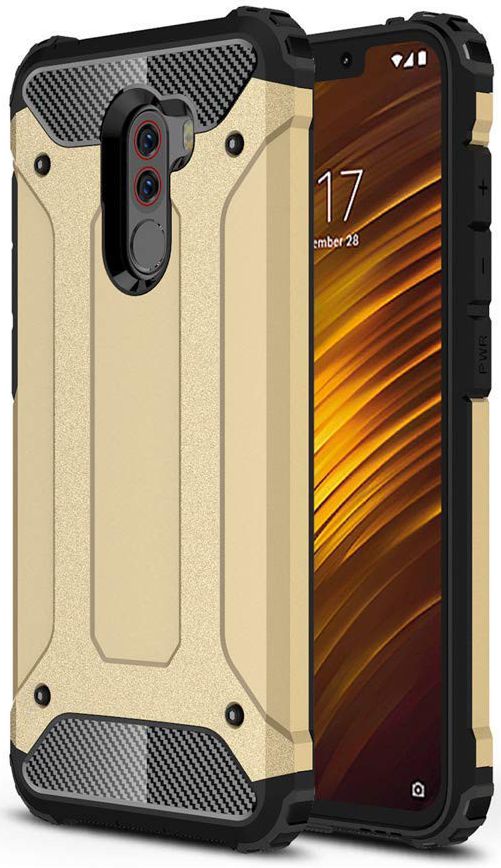 Xiaomi PocoPhone F1 Hybride Hoesje Goud afbeelding 1