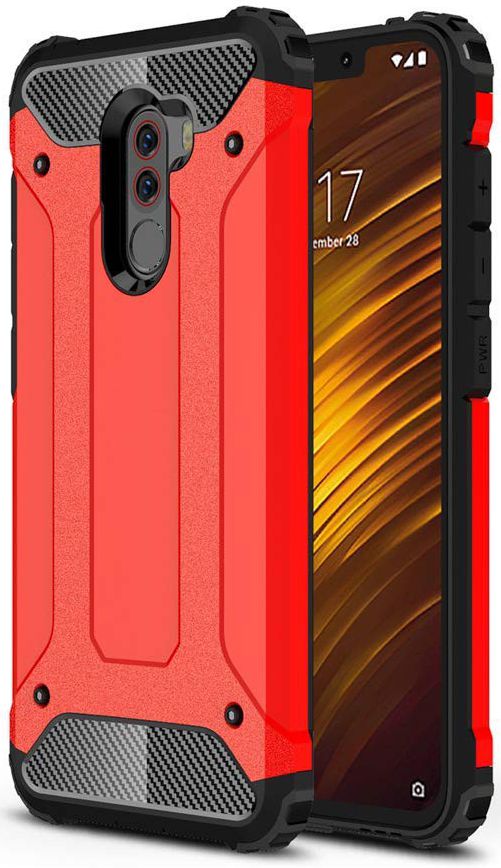 Xiaomi PocoPhone F1 Hybride Hoesje Rood afbeelding 1