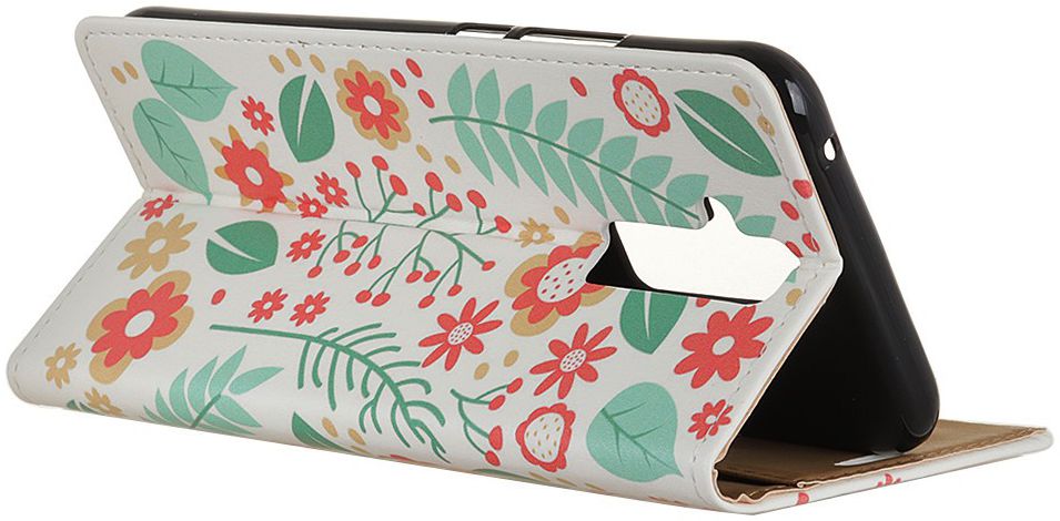 Huawei Mate 20 Lite Bookcase Hoesje met Print Bloemen afbeelding 3