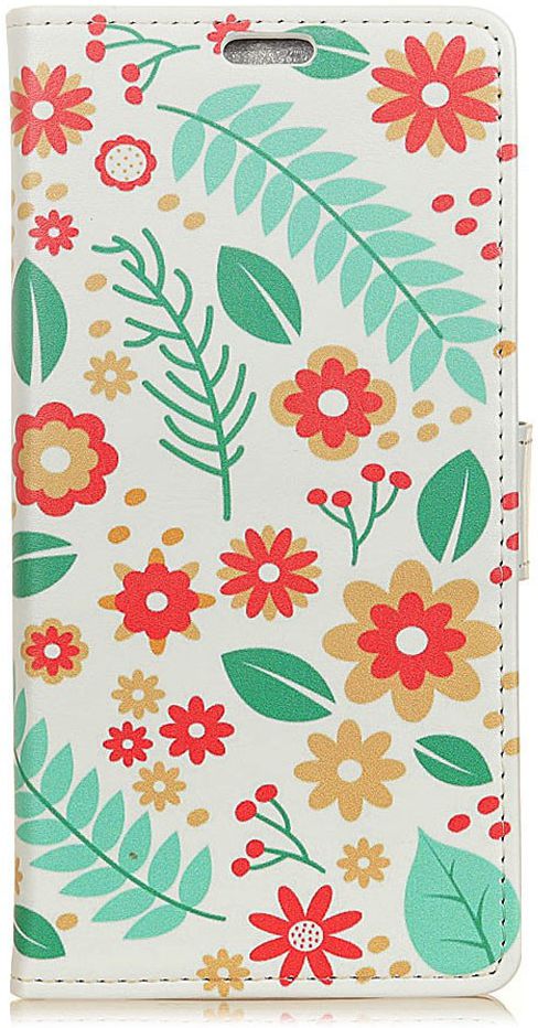 Huawei Mate 20 Lite Bookcase Hoesje met Print Bloemen afbeelding 1