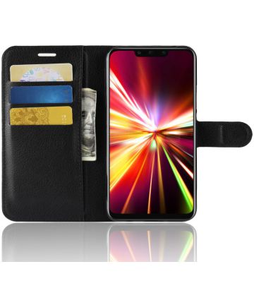 Huawei Mate 20 Lite Lederen Wallet Stand Hoesje Zwart Hoesjes