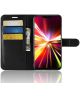 Huawei Mate 20 Lite Lederen Wallet Stand Hoesje Zwart
