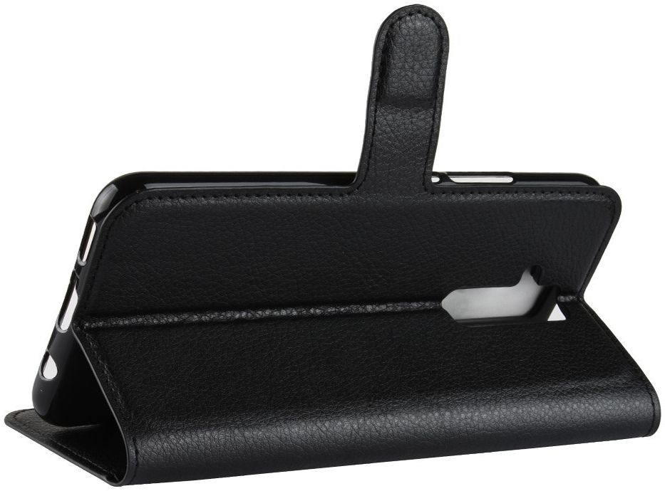 Huawei Mate 20 Lite Lederen Wallet Stand Hoesje Zwart afbeelding 5