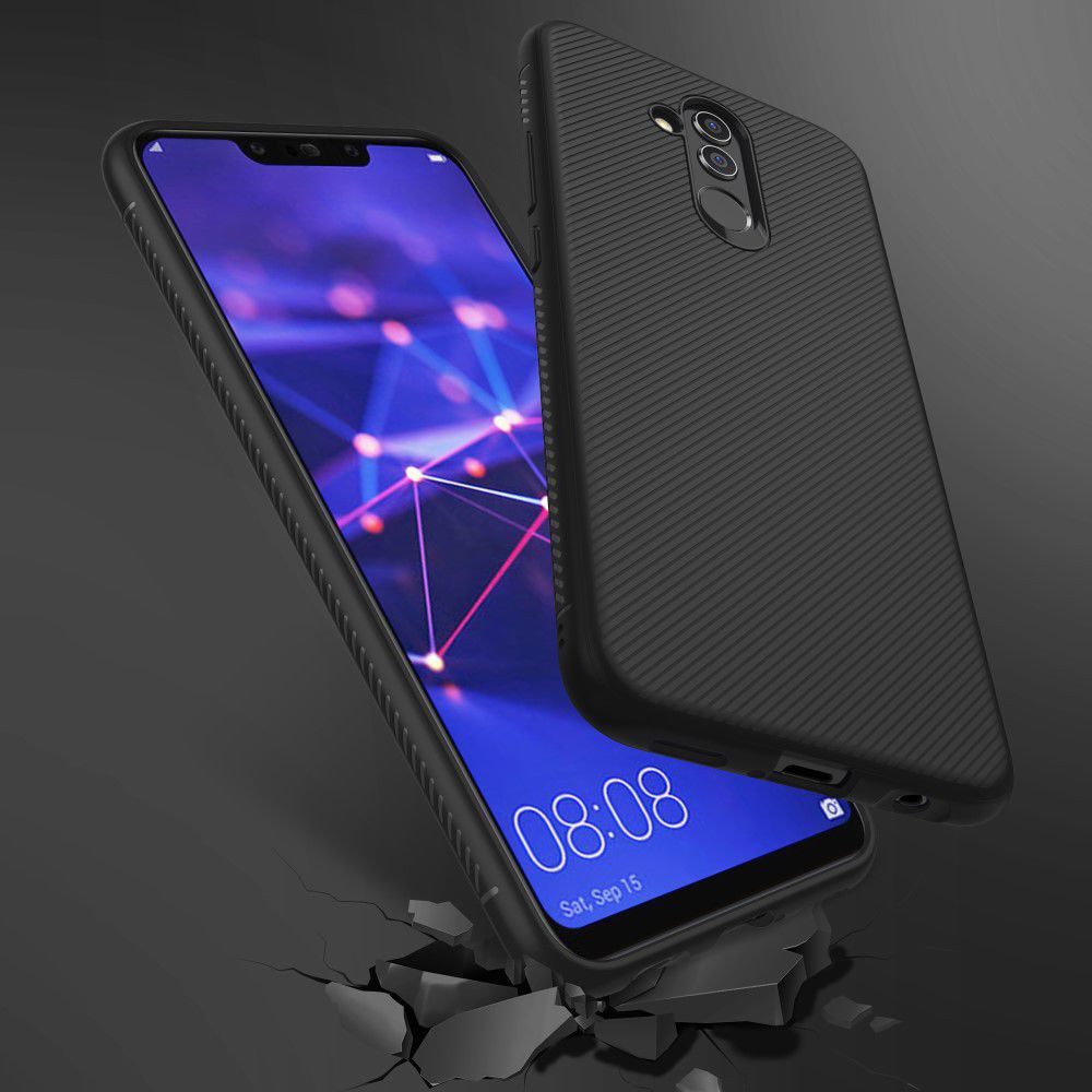 Huawei Mate 20 Lite Siliconen Hoesje Zwart afbeelding 3