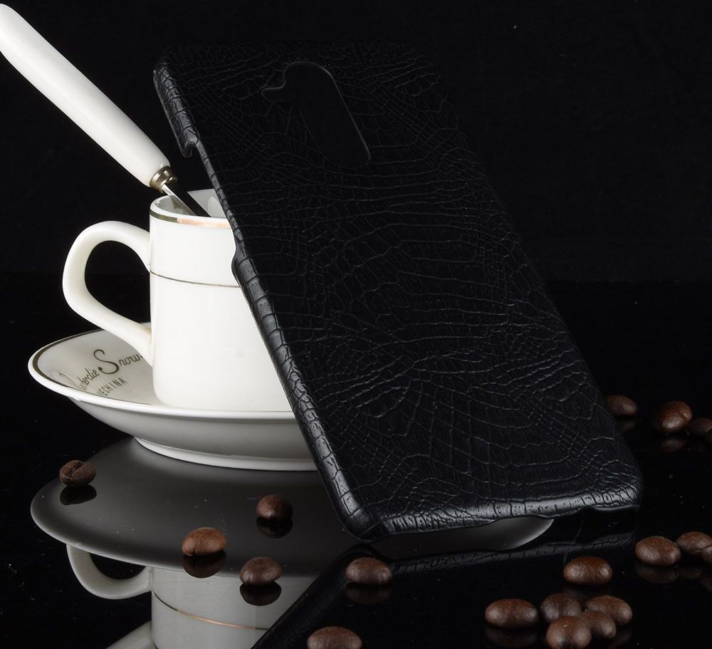Huawei Mate 20 Lite Hoesje met Krokodil Textuur Zwart afbeelding 4
