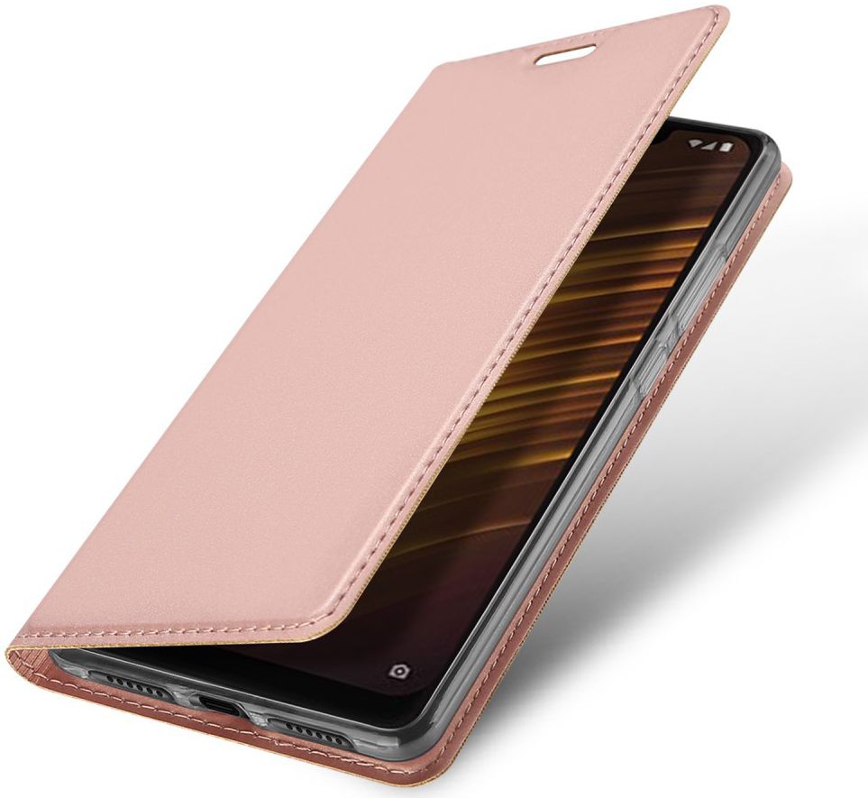 Dux Ducis Xiaomi Pocophone F1 Premium Bookcase Hoesje Roze Goud afbeelding 1
