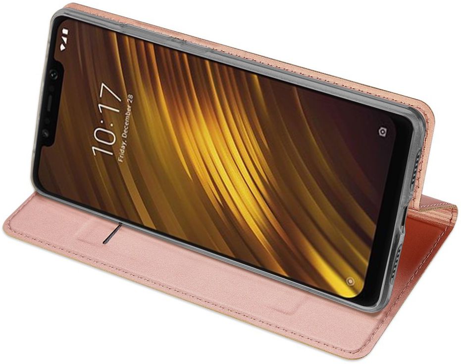 Dux Ducis Xiaomi Pocophone F1 Premium Bookcase Hoesje Roze Goud afbeelding 4