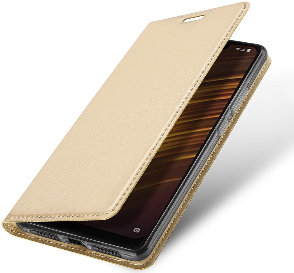 Dux Ducis Xiaomi Pocophone F1 Premium Bookcase Hoesje Goud afbeelding 1